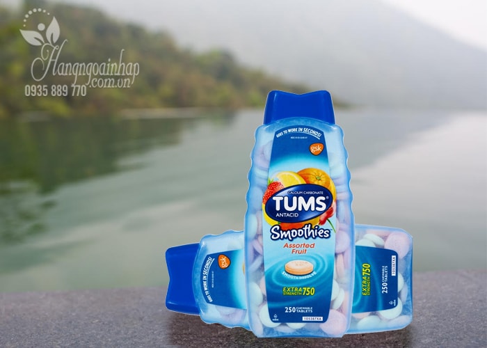 Viên nhai điều trị đau dạ dày Tums Extra Strength 750 của Mỹ 250 viên