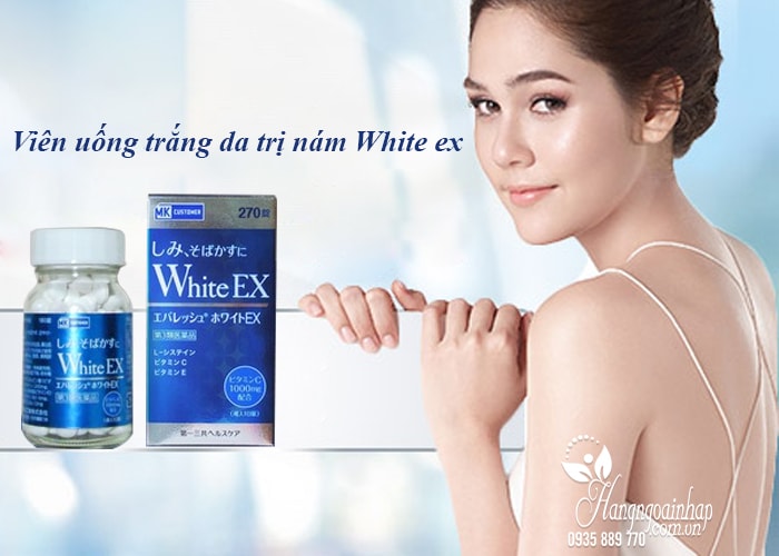 Viên uống trắng da trị nám White EX 270 viên 