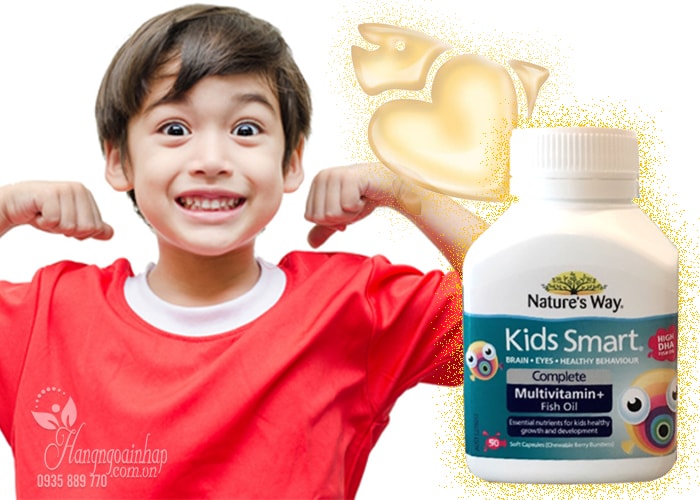 Nature’s Way Kids Smart Complete Multivitamin, High DHA Fish Oil của Úc