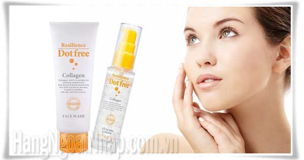 Bộ Sửa Rửa Mặt Dot Free cung cấp collagen, chống lão hóa da