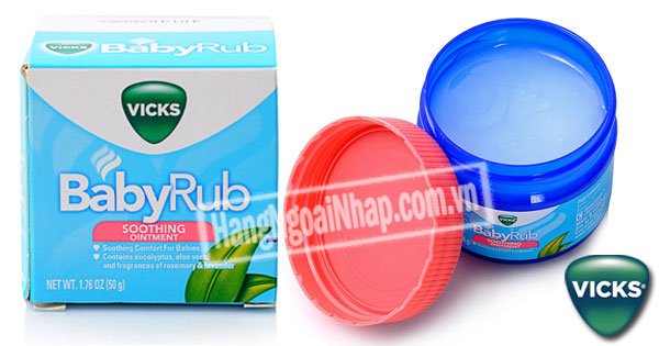 Dầu Bôi Ấm Ngực Vicks BabyRub 50g Của Mỹ