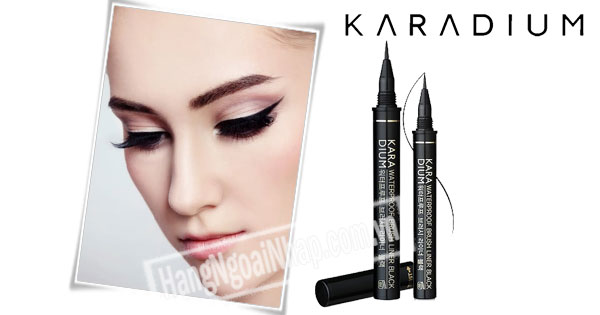 Kẻ Mắt Nước Đầu Lông Karadium Waterproof Brush Liner Black