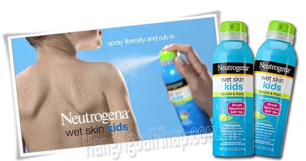 Kem Chống Nắng Dạng Xịt Neutrogena Wet Skin Kids Spf 70+