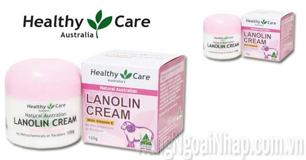 Kem dưỡng trắng da healthy care lanolin cream with vitamin e
