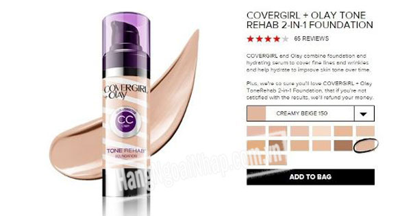 Nền Covergirl Olay Tone Rehab 2 In 1 Foundation Base