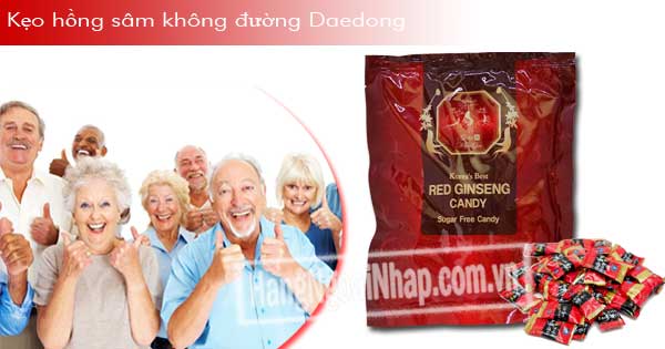 Kẹo Hồng Sâm Không Đường Daedong Red ginseng Candy