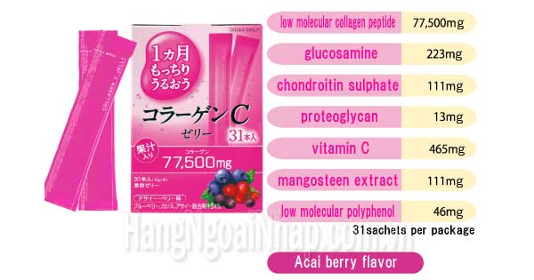 Thạch Collagen Otsuka Skin C Japan Placenta Jelly 77500mg