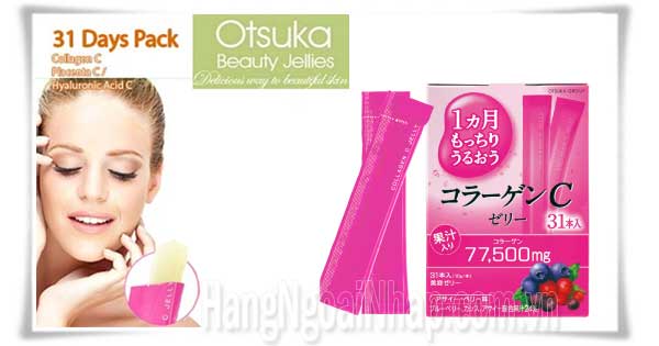 Thạch Collagen Otsuka Skin C Japan Placenta Jelly 77500mg Của Nhật