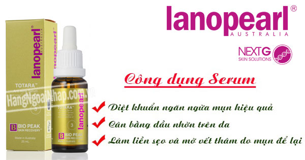 Serum trị mụn Lanopearl Totara 25ml của Úc