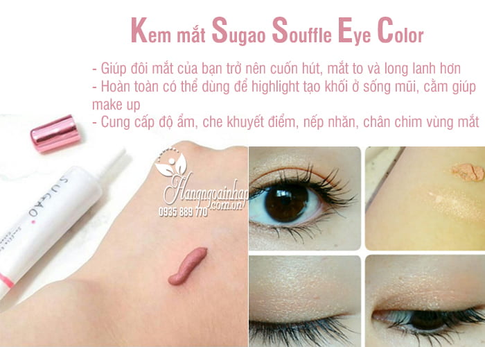 Kem mắt Sugao Souffle Eye Color Nhật Bản tuýp 7g nhiều màu 3