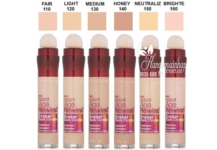 Kem che khuyết điểm Maybelline Instant Age Rewind của Mỹ 3