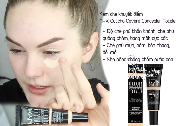 Kem che khuyết điểm NYX Gotcha Coverd Concealer Totale 8ml 1