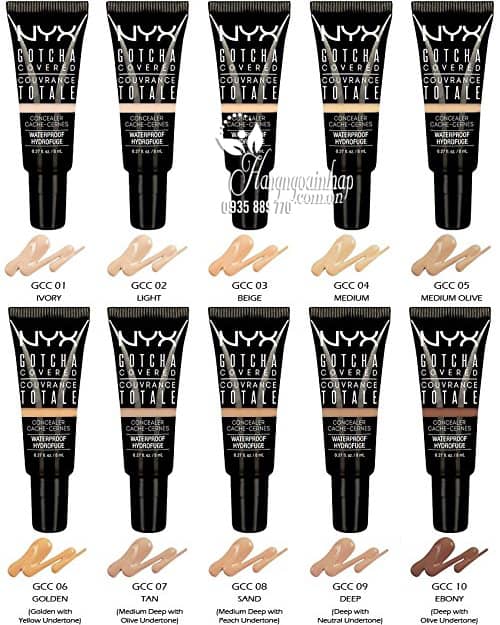 Kem che khuyết điểm NYX Gotcha Coverd Concealer Totale 8ml 2