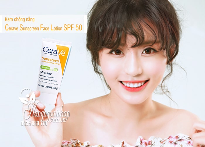 Kem chống nắng Cerave Sunscreen Face Lotion SPF 50 của Mỹ 1