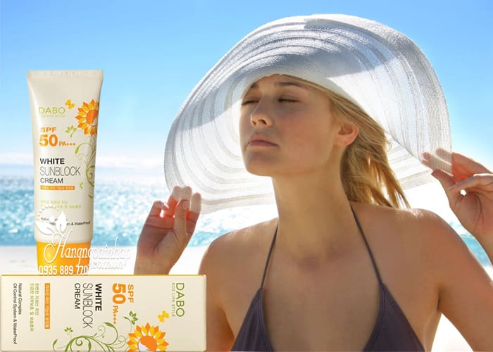 Kem chống nắng Dabo White Sunblock Cream SPF 50 PA+++ dành cho da hỗn hợp thiên khô