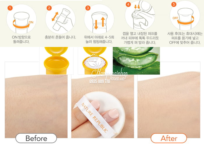 Kem chống nắng Ice Sun Nature Republic California Aloe Clear 5