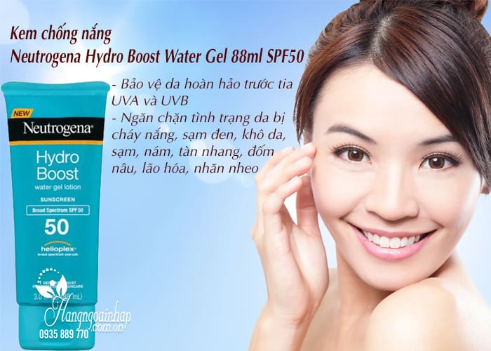 Kem chống nắng Neutrogena Hydro Boost Water Gel 88ml SPF50 3