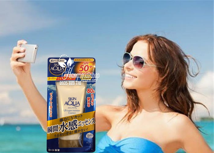 Kem chống nắng Rohto Skin Aqua UV Super Moisture Essence 80g 2