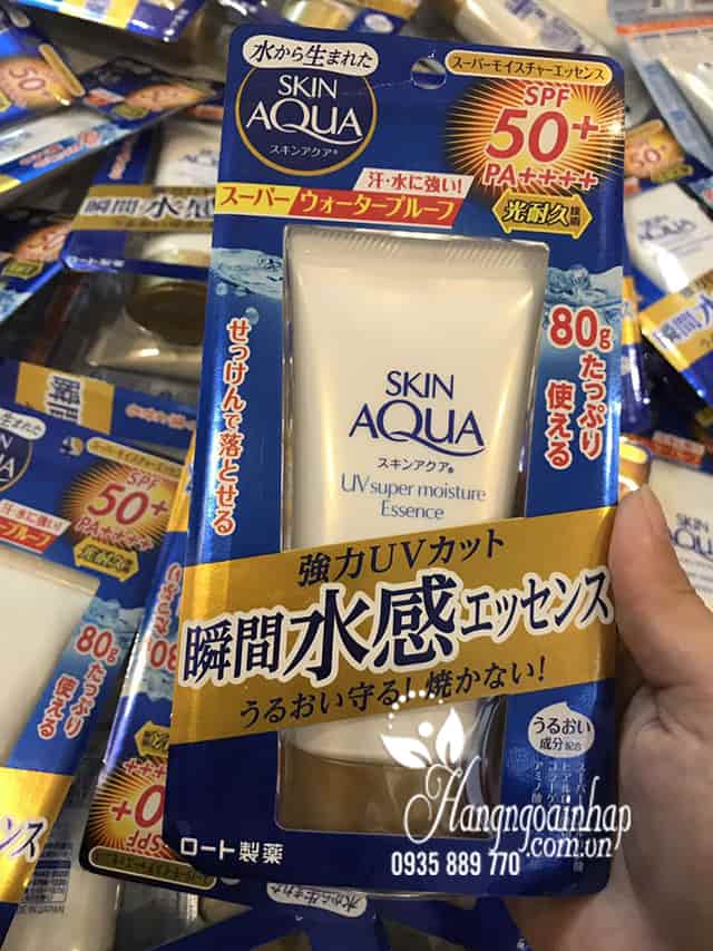 Kem chống nắng Rohto Skin Aqua UV Super Moisture Essence 80g 5