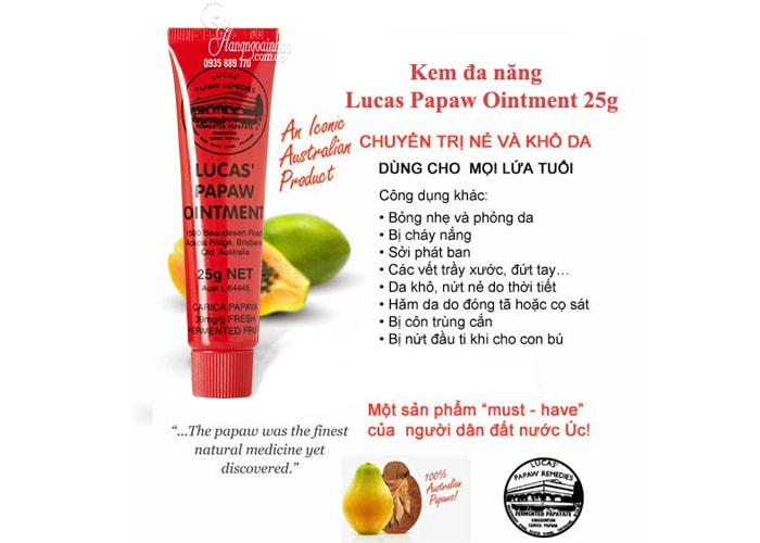 Kem Đa Năng Lucas Papaw Ointment 25g Của Úc