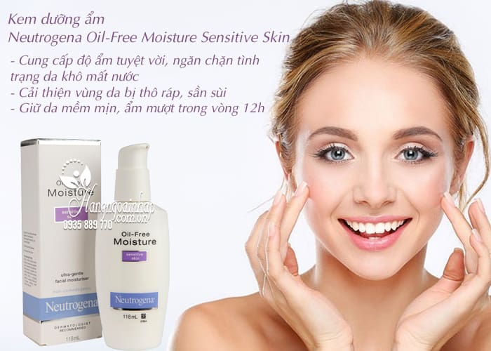 Kem dưỡng ẩm Neutrogena Oil-Free Moisture Sensitive Skin 3