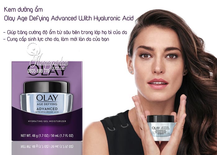 Kem dưỡng ẩm Olay Age Defying Advanced With Hyaluronic Acid 3