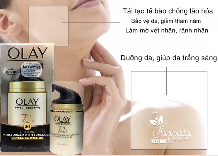 Kem dưỡng da chống lão hóa Olay Total Effects 7 in 1 SPF15 của Mỹ