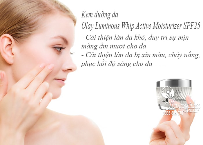 Kem dưỡng da Olay Luminous Whip Active Moisturizer SPF25 4