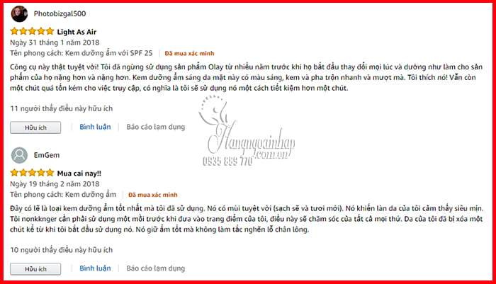 Kem dưỡng da Olay Luminous Whip Active Moisturizer SPF25 7