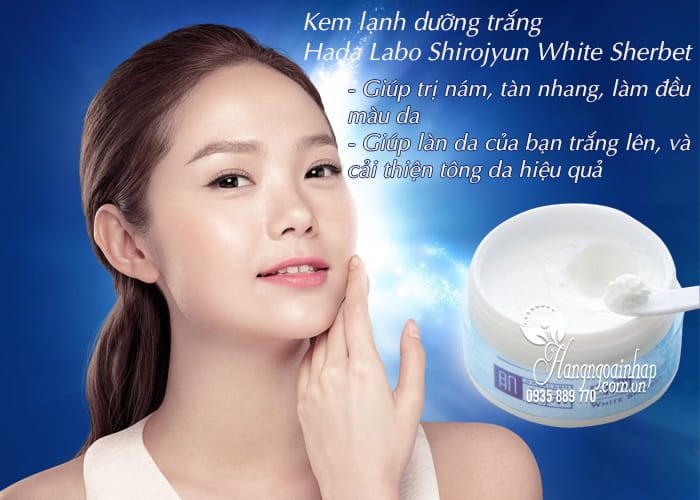 Kem lạnh dưỡng trắng Hada Labo Shirojyun White Sherbet 30g 3