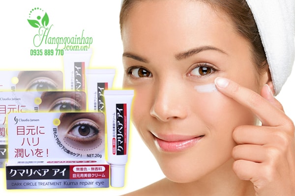 Kem trị thâm quầng mắt Kuma Repair Eye Cream 20g của Nhật Bản