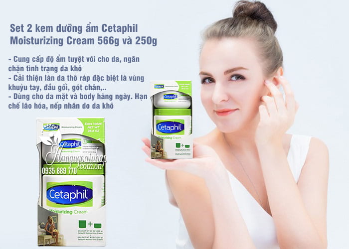 Set 2 kem dưỡng ẩm Cetaphil Moisturizing Cream 566g và 250g 4