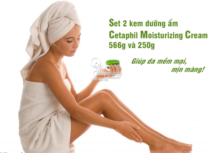 Set 2 kem dưỡng ẩm Cetaphil Moisturizing Cream 566g và 250g 5