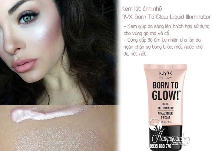 Kem lót ánh nhũ NYX Born To Glow Liquid Illuminator 18ml 2