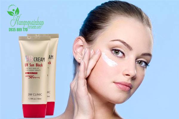 Kem nền chống nắng BB Cream UV Sun Block 3W SPF 50+ PA+++ 