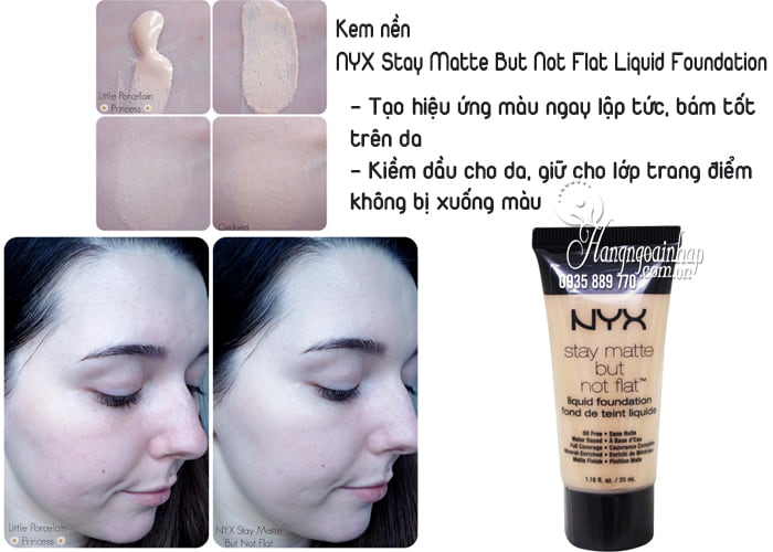 Kem nền NYX Stay Matte But Not Flat Liquid Foundation 35ml 2