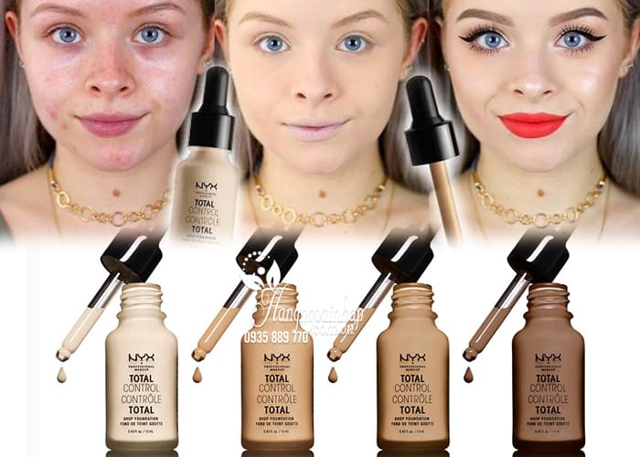 Kem nền NYX Total Control Drop Foundation 13ml của Mỹ 1