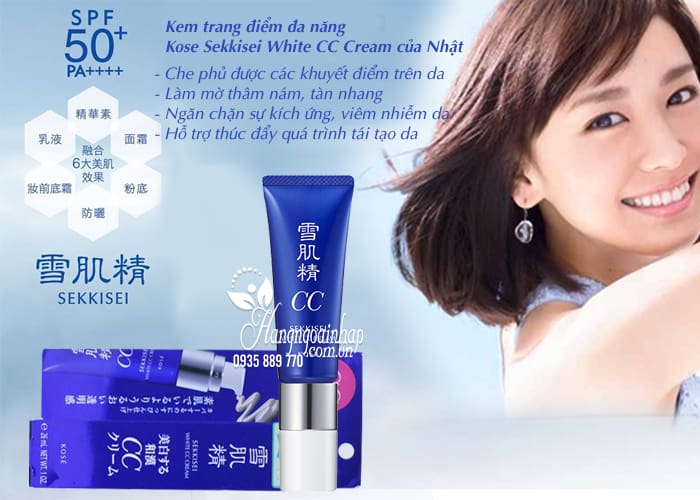 Kem trang điểm đa năng Kose Sekkisei White CC Cream của Nhật 4