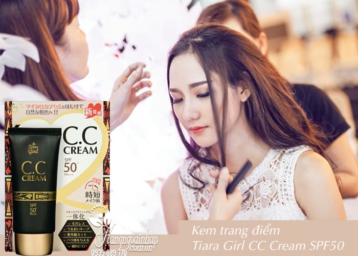 Kem trang điểm Tiara Girl CC Cream SPF50 Nhật Bản tuýp 50ml 2