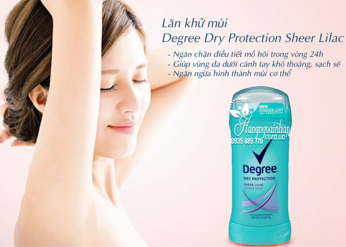 Lăn khử mùi Degree Dry Protection Sheer Lilac 74g của Mỹ 3