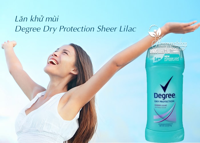 Lăn khử mùi Degree Dry Protection Sheer Lilac 74g của Mỹ 2