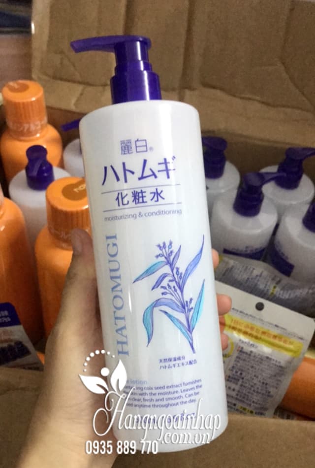 Lotion dưỡng ẩm hạt ý dĩ Hatomugi Kumano 500ml Nhật Bản 3