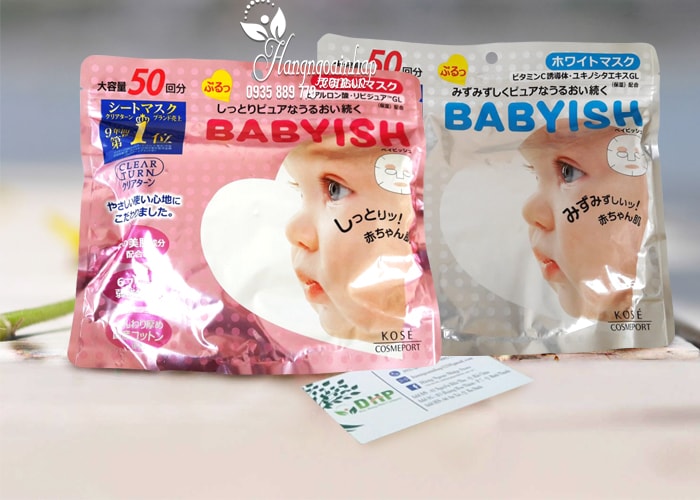 Mặt nạ Kose Babyish 50 miếng của Nhật Bản - dưỡng trắng da 1