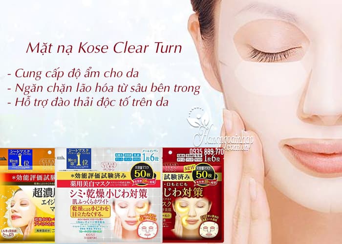 Mặt nạ Kose Clear Turn 50 miếng Nhật Bản - dưỡng da hoàn hảo 3