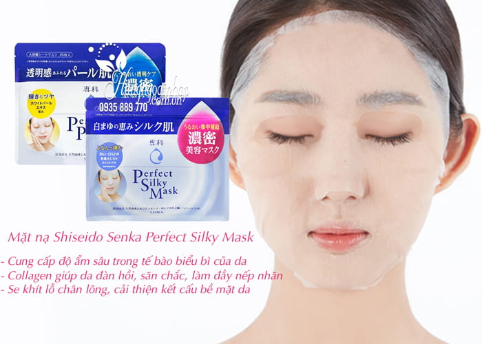 Mặt nạ Shiseido Senka Perfect Silky Mask 28 miếng Nhật Bản 3