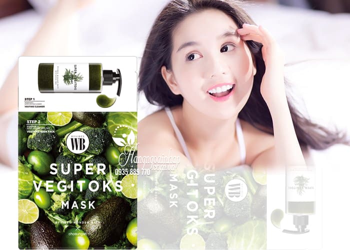 Mặt nạ thải độc rau củ Super Vegitoks Mask 6 miếng Hàn Quốc 2