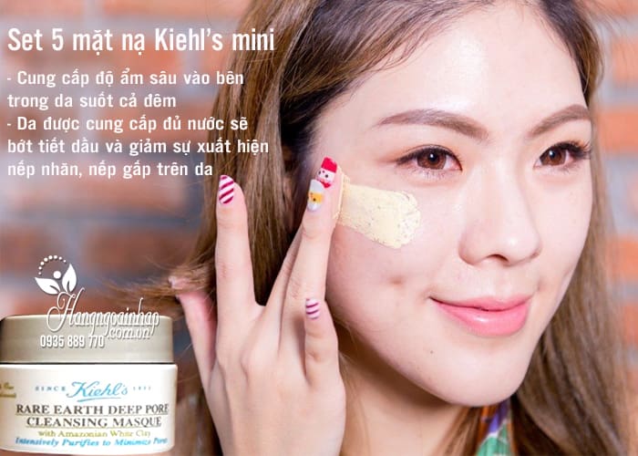 Set 5 mặt nạ Kiehl’s mini 14ml - Dưỡng da trắng mịn màng 3