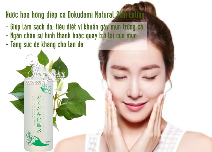 Nước hoa hồng diếp cá Dokudami Natural Skin Lotion Nhật 3