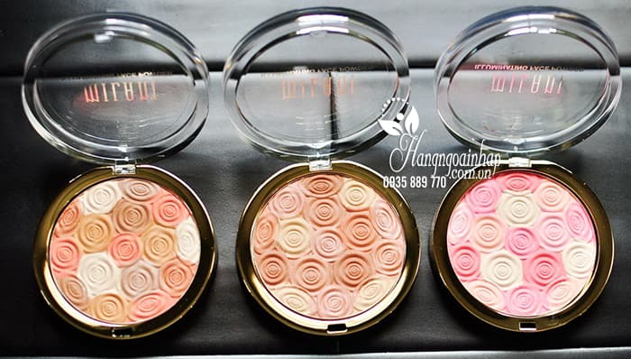 Phấn má hồng kiêm highlight Milani Illuminating Face Powder 1