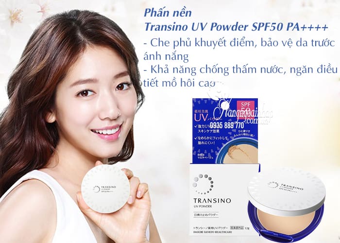 Phấn nền Transino UV Powder SPF50 PA++++ hộp 12g Nhật Bản 3
